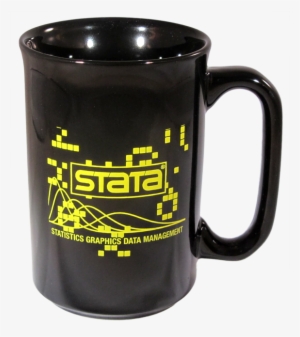Black Mug With Yellow Imprint - Yellow