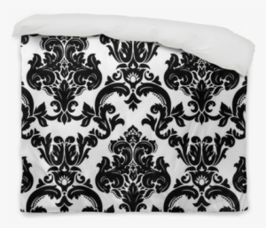 Seamless Damask Pattern Duvet Cover • Pixers® • We - フリー 素材 ダマスク 柄 黒