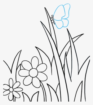 How To Draw Butterfly Garden - Butterfly Gardening