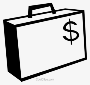 Briefcase With A Dollar Sign On It Royalty Free Vector - Mala De Dinheiro Png