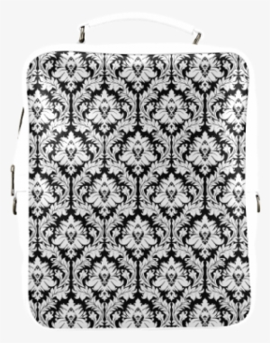 Damask Pattern Black And White Square Backpack - Cafepress Hot Pink Damask Queen Duvet