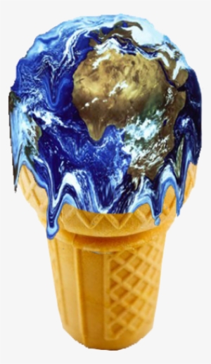 Depiction Of The Earth As Ice Cream Because - Melting Earth