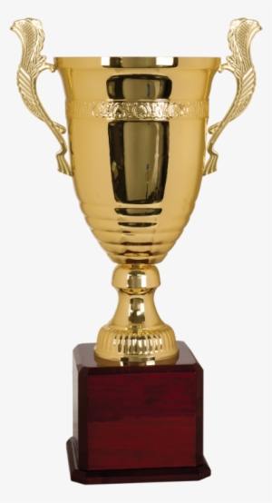 Gold Metal Cup On Piano Finish Base - Trophy Cup