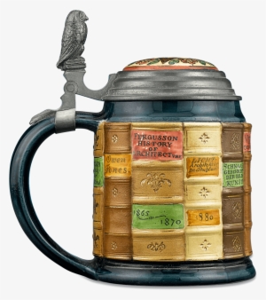 Mettlach Beer Stein With Architecture Books - Teapot