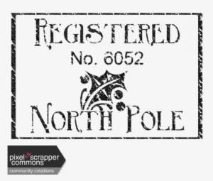 North Pole Stamp - Digital Scrapbooking