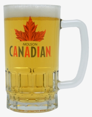 Glass Beer Stein - Molson Canadian Beer, Lager - 24 Fl Oz