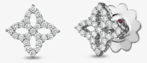 Roberto Coin Princess Flower Cutout Diamond Stud Earrings