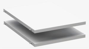 Ba5-w Half Width Wooden Shelf Set White - Coffee Table