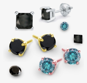 Colored Diamond Stud Earrings