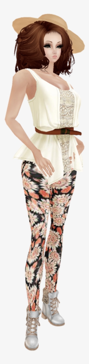 This Model Is Wearing A Long, Loose Tank With A Lace - Photo Shoot