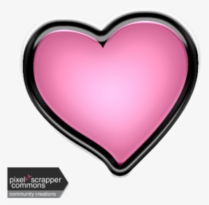 Winter Puffy Sticker Light Pink Heart - Transparent Light Pink Hearts