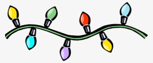 Vector Illustration Of Colored Christmas Light Decorations - Christmas Lights In A Straight Line