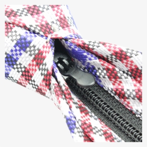 Red, White, And Blue Gingham Patterned Kids Zipper - Blue