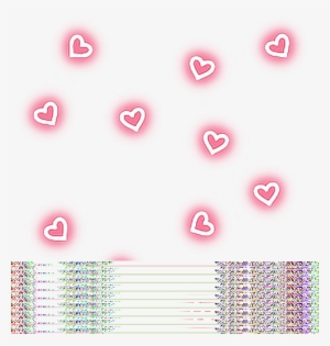 Pink Hearts Hearteu Pink Glow Neon Light Pretty Red - Neon Lights Transparent Png