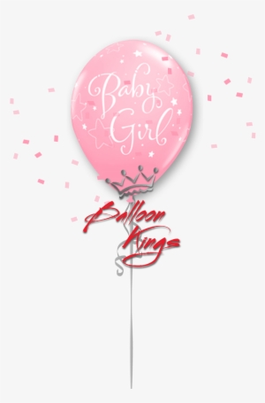 11in Latex Baby Girl Stars - Balloon