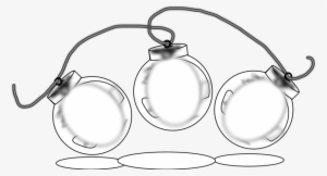 Free Pictures Of Christmas Light Clipart Black And - Free Clip Art Christmas Ornaments Black And White