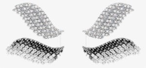 Brinco Abre Alas Mini Todo Cravado E Cisne Negro Duplo - Earring