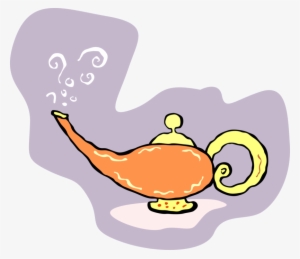 Vector Illustration Of Aladdin's Lamp To Conjure Up - Illustration