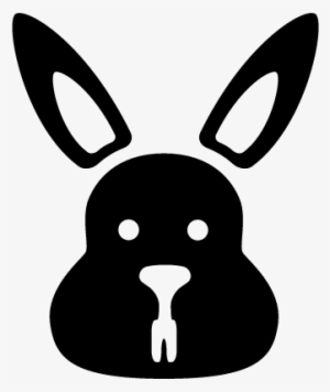 Bunny Black Head Vector - White Bunny Head Logo Png