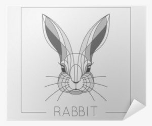 Abstract Rabbit Bunny Head Emblem Icon Design With - Illustration