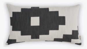 Ikat Rectangular Cushion Black - New Works Ikat Cushion Sort (lille)