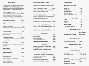 Gerda's German Restaurant & Bakery, Midtown Menu - Restaurant