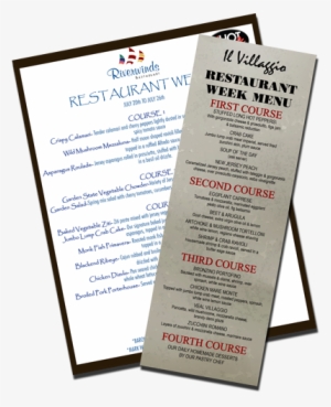 Restaurant Week Menu - Menu