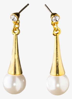 Gold Bell Top With White Pearl - Gold