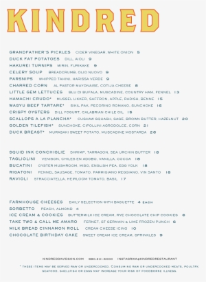 Kindred Restaurant - Restaurant