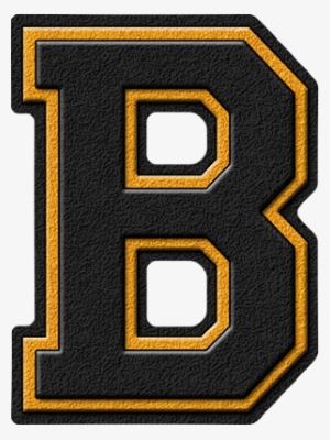 Etc > Presentations Etc Home > Alphabets > Varsity - Black And Gold Letter B