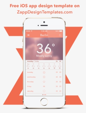 Free Weather Ios App Freebie Preview Image - Mobile App
