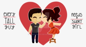 Every Tall Guy Needs Short Girl Cartoon Whatsapp - Short Girl And Tall Boy Cartoon