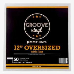 12 Inch Oversized With Flap Premium Outer Record Sleeves - Groove Vinyl 12 Inch Outer Record Sleeves (100 Pack)