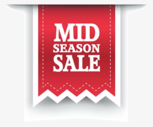 Red Mid Season Sale Label Png Clipart Image - Mid Season Sale