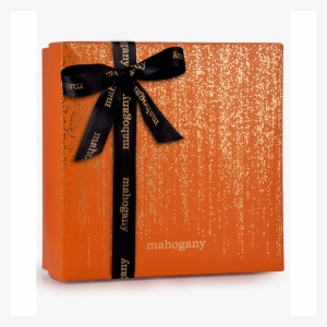 Caixa Para Presente Horizontal Laranja - Kit Zanzibar Mahogany