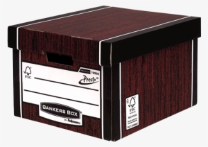 Premium 725 Classic Storage Box - Wood Grain Cardboard Box