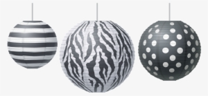 Tcr77101 Big Bold Black & White Paper Lanterns Image - Big Bold Black-and-white Paper Lanterns