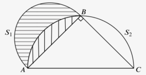 A Diagram Showing The Triangle $abc$ And The Semicircles - Mathematics