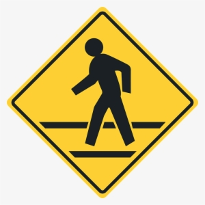 Railroad Tracks Clipart Crosswalk Sign - Sign In The Road