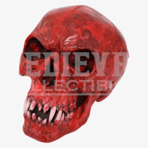 Blood Red Vampire Skull - Red Vampire Cool Skull Collectible Figurine