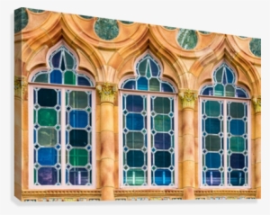 Ringling Mansion Stained Glass Windows Canvas Print - Picture Frame