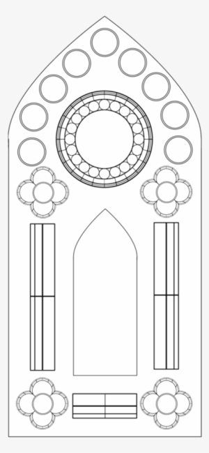 Stained Glass Window Template To Colour High Quality - Window