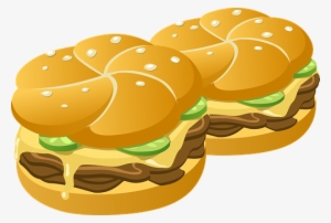 Hamburger Clipart Hamburguer - 2 Burger Clipart