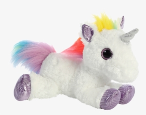 Unicorn Rainbow Glitter Eyes 30cm - Aurora Peluches Unicornio