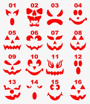 Pumpkin Face Wall Vinyl Stencils - Face Pumpkin