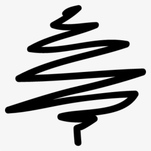 Abstract Christmas Tree Vector - Scribble Tree