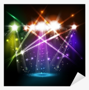 Banner Neon Light Stage Background For Your Text Sticker - Banner Neon Light Stage Background