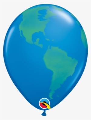 Varios 11" Globo Terráqueo - Qualatex Navy Blue