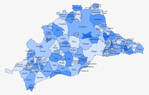 Mapa Con Los Términos Municipales De La Provincia - Malaga Mapa