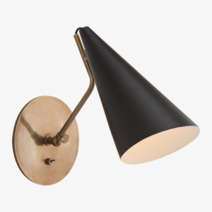 Clemente Wall Light In Hand-rubbed Antique Brass - Clemente Sconce - Black/brass - Aerin